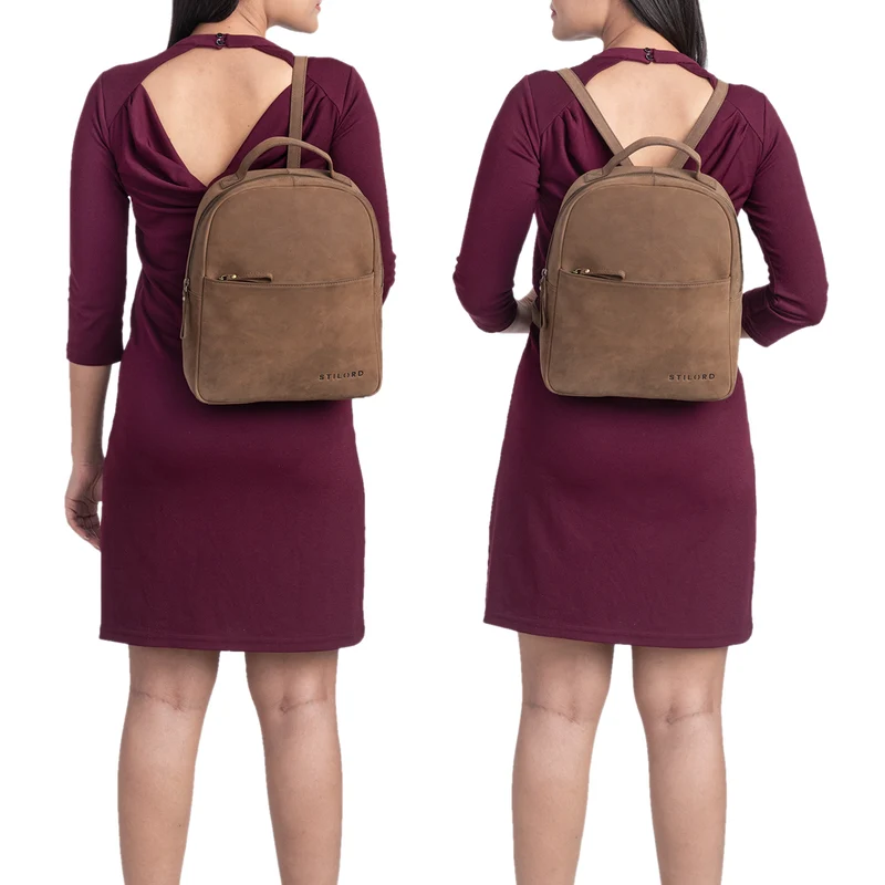 "Kayla" Moderner Damen Rucksack Leder Elegant klein