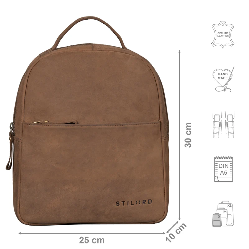 "Kayla" Moderner Damen Rucksack Leder Elegant klein