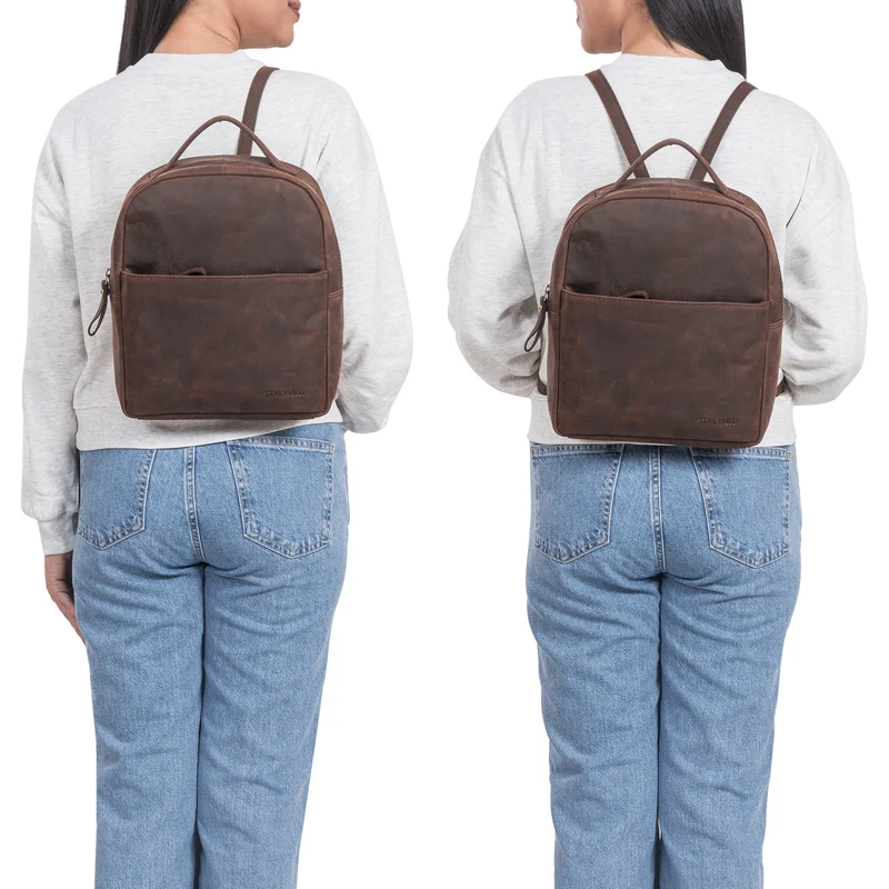 "Kayla" Moderner Damen Rucksack Leder Elegant klein