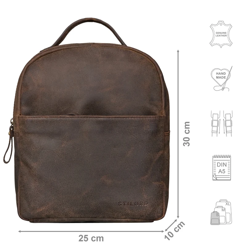 "Kayla" Moderner Damen Rucksack Leder Elegant klein