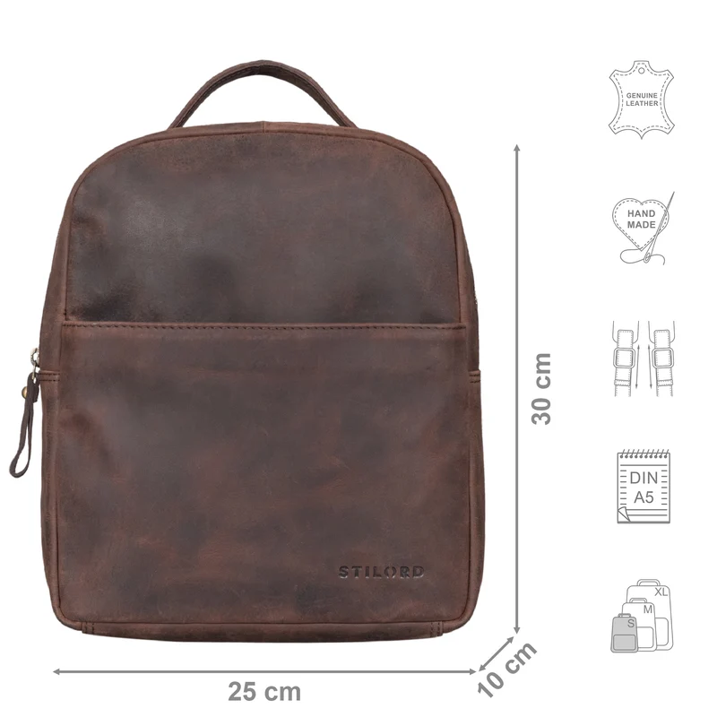 "Kayla" Moderner Damen Rucksack Leder Elegant klein