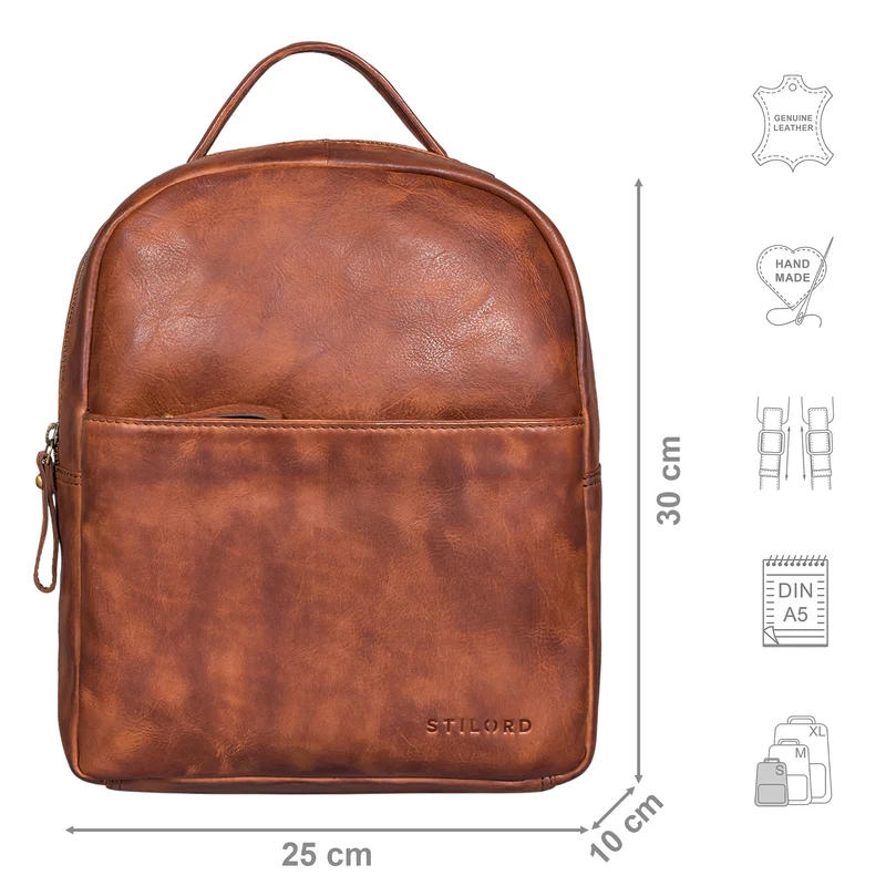 "Kayla" Moderner Damen Rucksack Leder Elegant klein