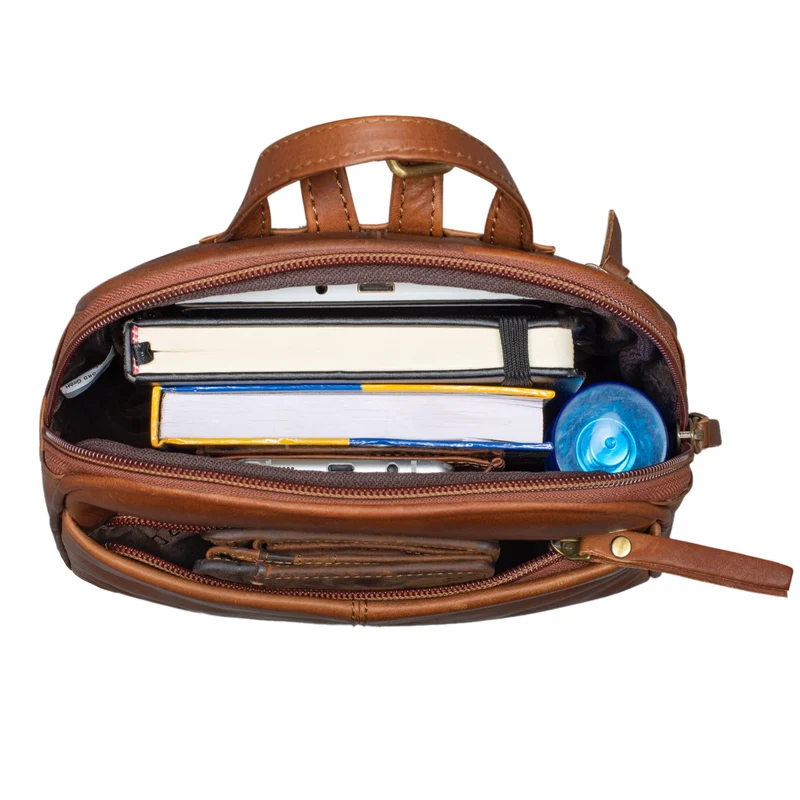 "Charlotte" Rucksack Damen Elegant Leder