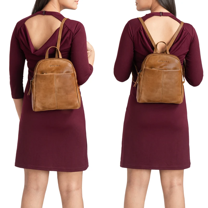 "Charlotte" Rucksack Damen Elegant Leder