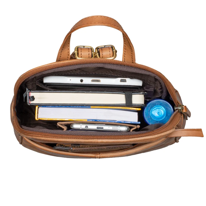 "Charlotte" Rucksack Damen Elegant Leder