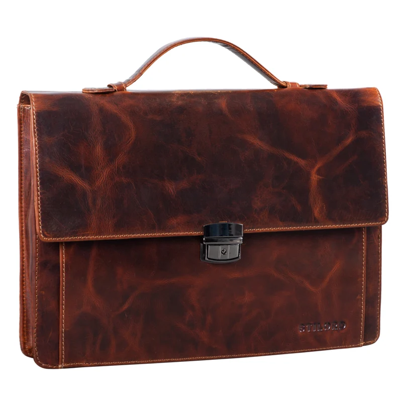B-WARE "Ernesto" Dokumententasche A4 Leder