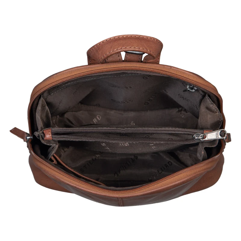 "Calla" Vintage Lederrucksack Damen Klein Daypack für 11 Zoll Tablet