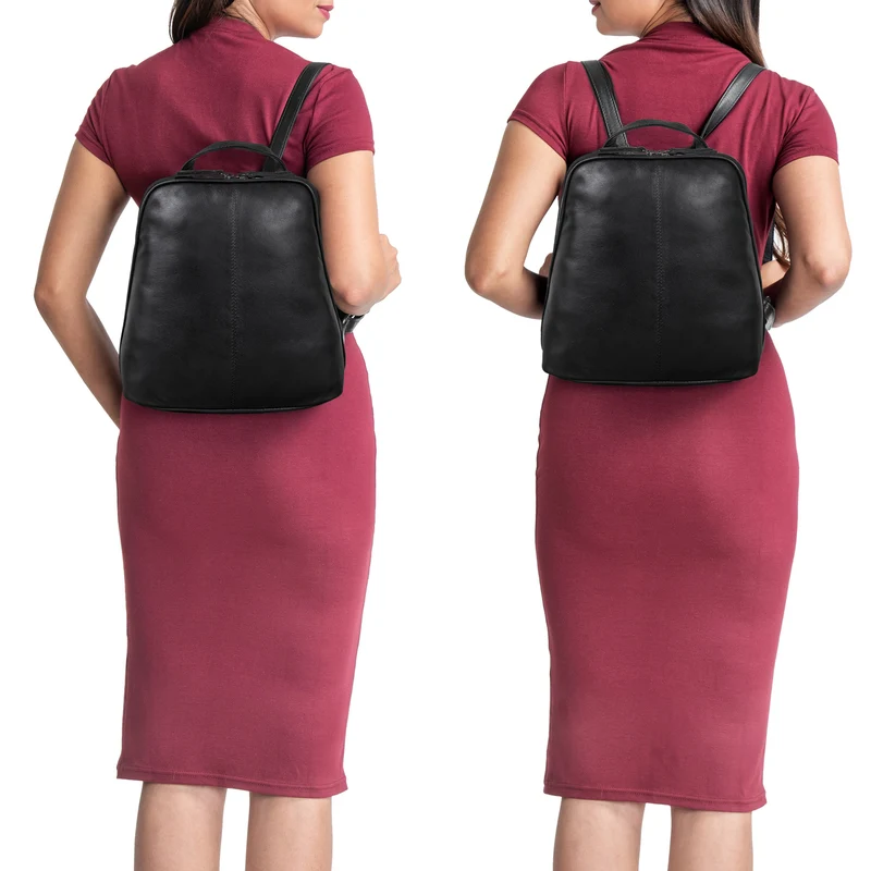 "Calla" Vintage Lederrucksack Damen Klein Daypack für 11 Zoll Tablet