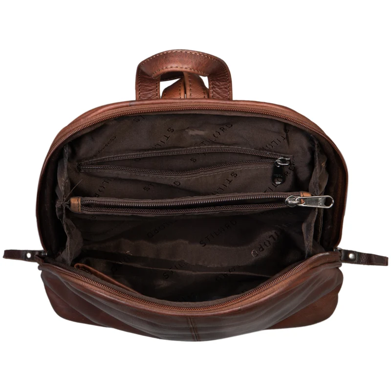 "Calla" Vintage Lederrucksack Damen Klein Daypack für 11 Zoll Tablet