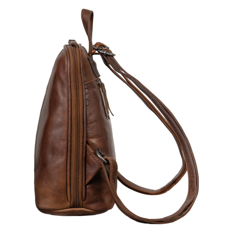 "Calla" Vintage Lederrucksack Damen Klein Daypack für 11 Zoll Tablet