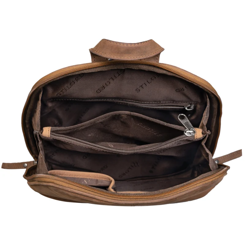 "Calla" Vintage Lederrucksack Damen Klein Daypack für 11 Zoll Tablet