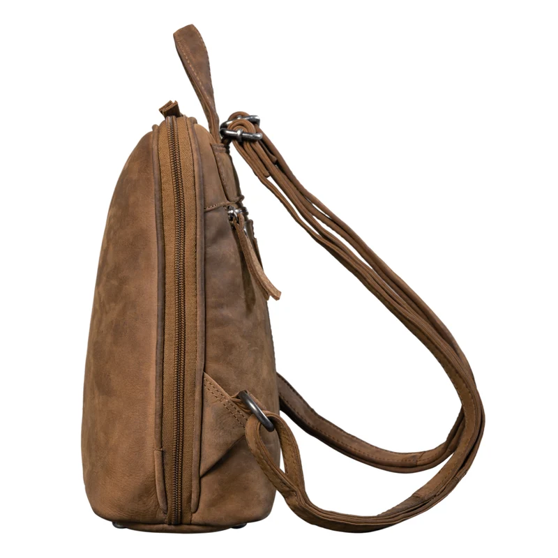 "Calla" Vintage Lederrucksack Damen Klein Daypack für 11 Zoll Tablet