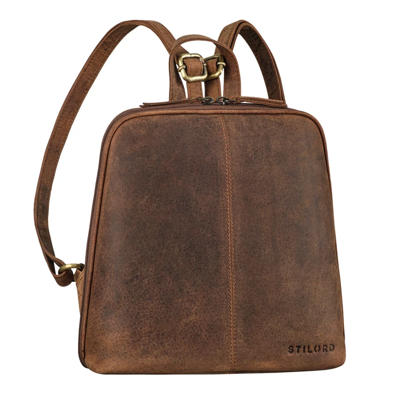 "Calla" Vintage Lederrucksack Damen Klein Daypack für 11 Zoll Tablet