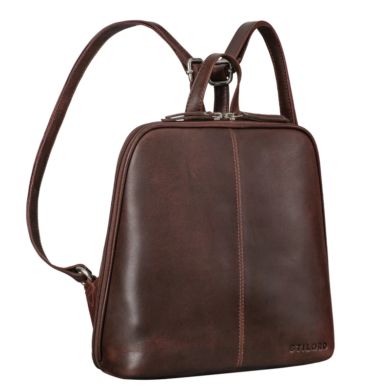 "Calla" Vintage Lederrucksack Damen Klein Daypack für 11 Zoll Tablet