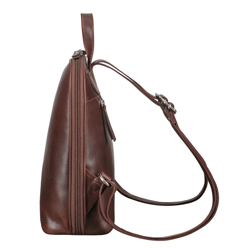 "Calla" Vintage Lederrucksack Damen Klein Daypack für 11 Zoll Tablet
