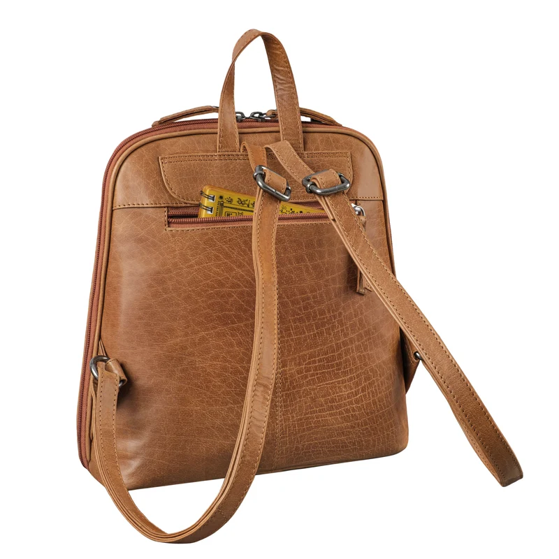 "Calla" Vintage Lederrucksack Damen Klein Daypack für 11 Zoll Tablet