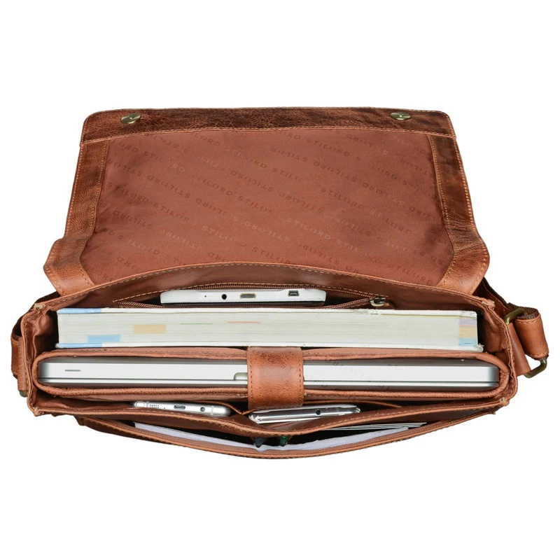 B-WARE "Davis" Messenger Bag Leder 13 Zoll