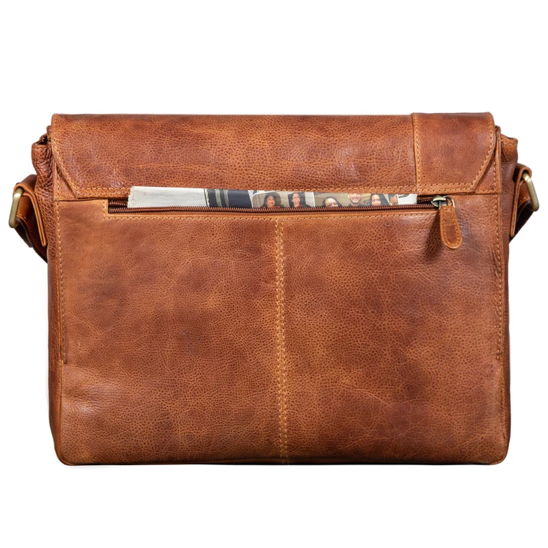 B-WARE "Davis" Messenger Bag Leder 13 Zoll