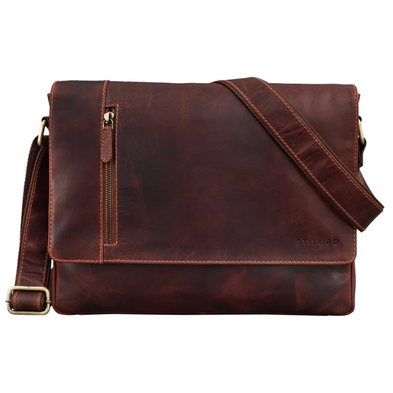 B-WARE "Davis" Messenger Bag Leder 13 Zoll