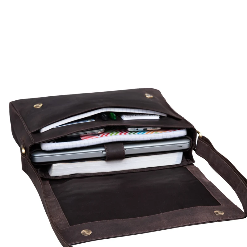 B-WARE "Davis" Messenger Bag Leder 13 Zoll