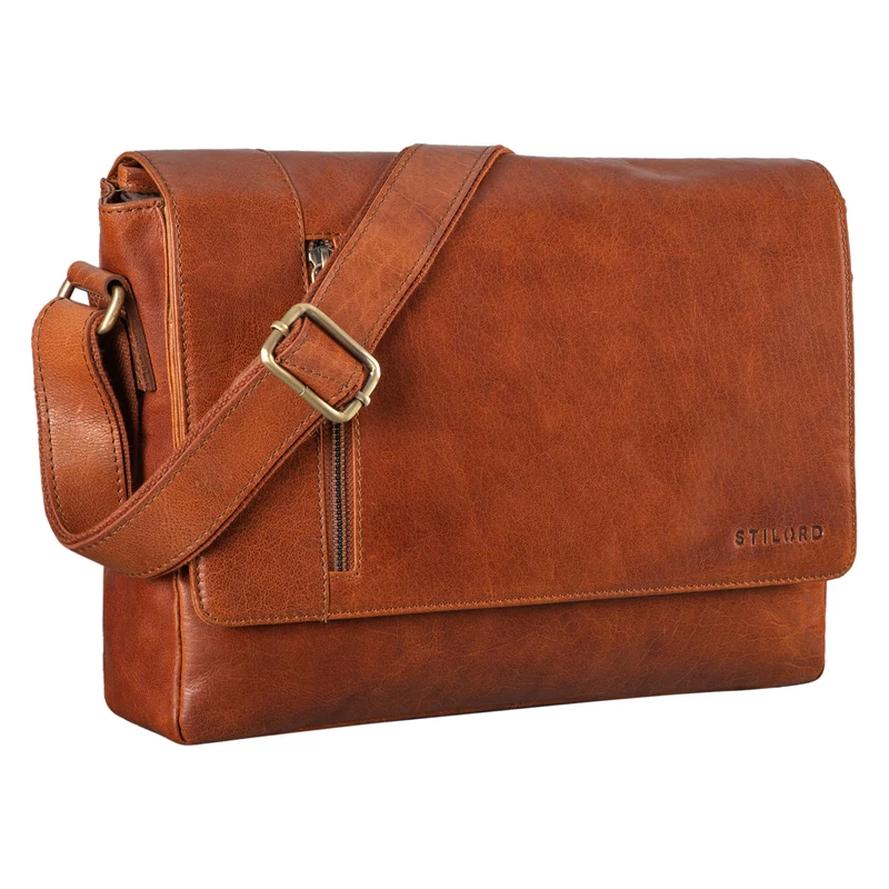 B-WARE "Davis" Messenger Bag Leder 13 Zoll