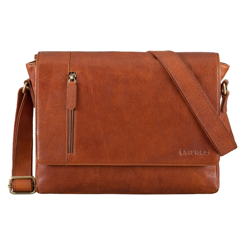 B-WARE "Davis" Messenger Bag Leder 13 Zoll