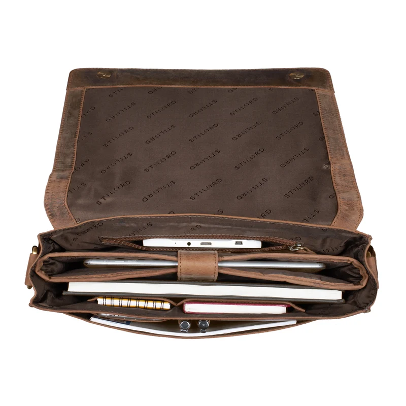 B-WARE "Davis" Messenger Bag Leder 13 Zoll