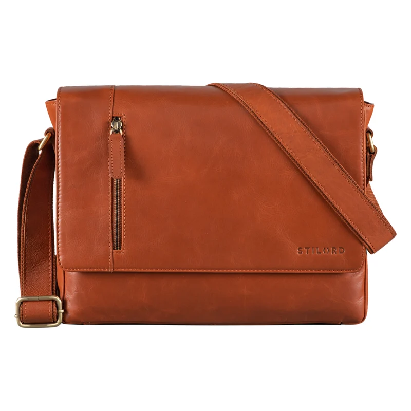 B-WARE "Davis" Messenger Bag Leder 13 Zoll