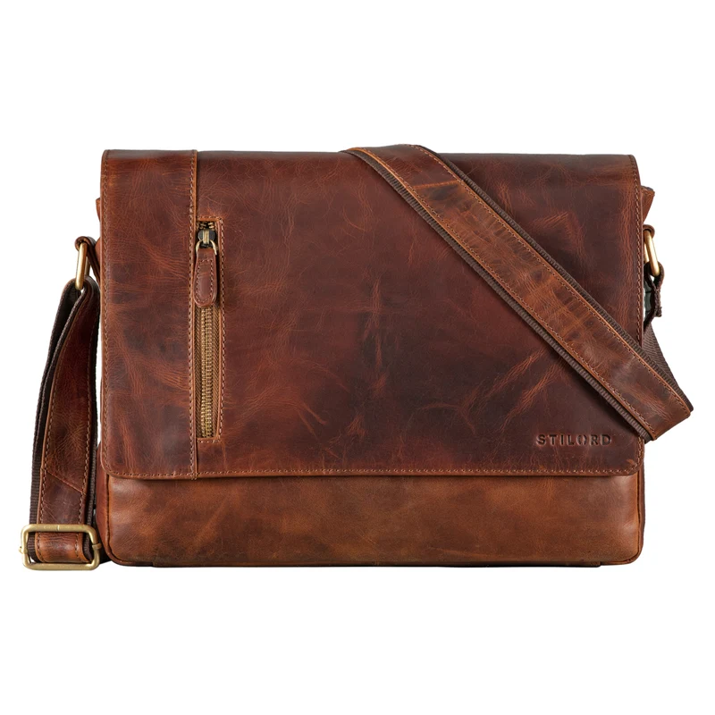 B-WARE "Davis" Messenger Bag Leder 13 Zoll