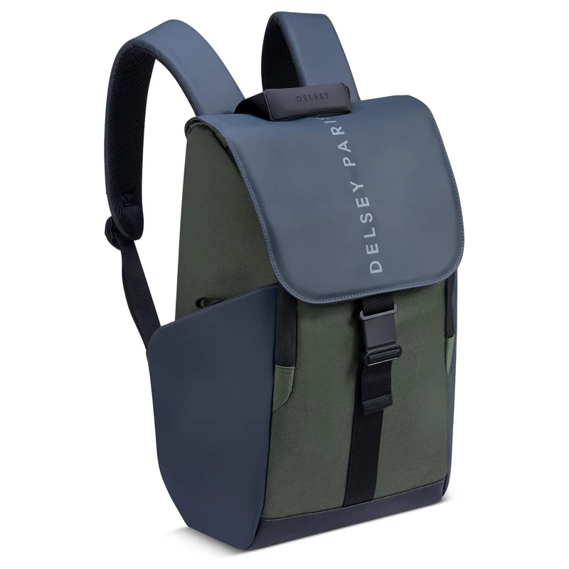 Delsey Paris Securflap - Rucksack 15" 45.5 cm RFID (blau grün)
