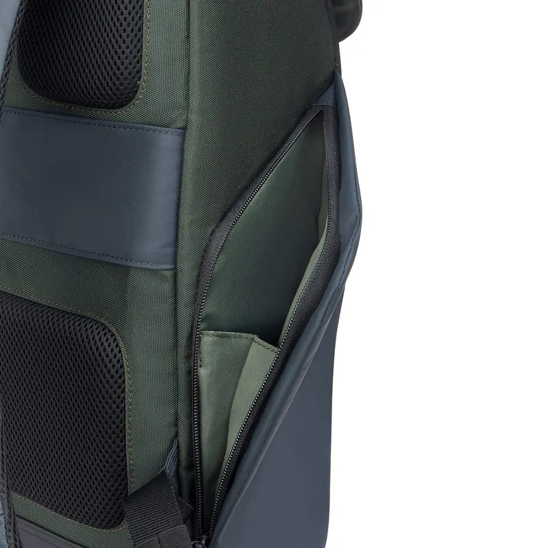 Delsey Paris Securflap - Rucksack 15" 45.5 cm RFID (blau grün)