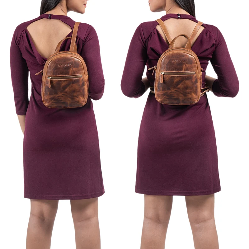 B-WARE "Lola" Mini Daypack Damen Lederrucksack