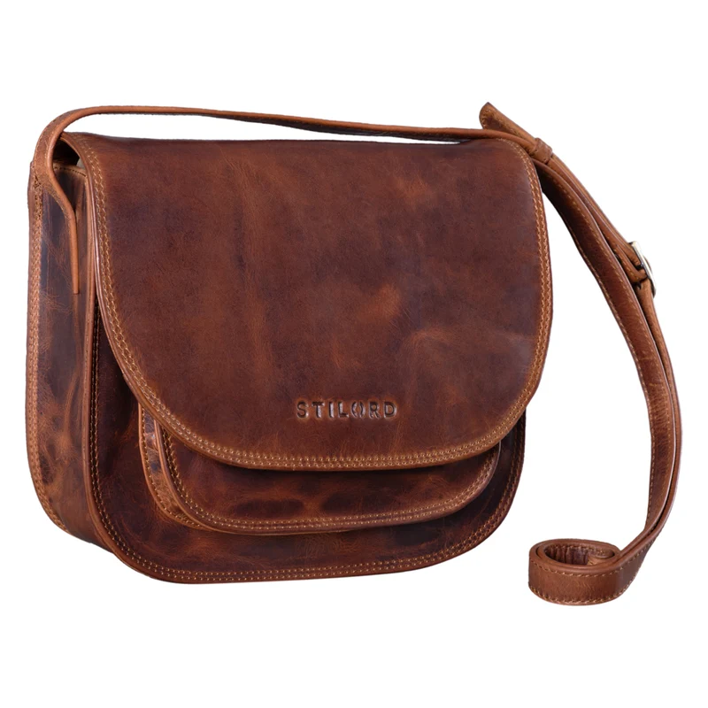 STILORD "Willow" Damen Umhängetasche Leder