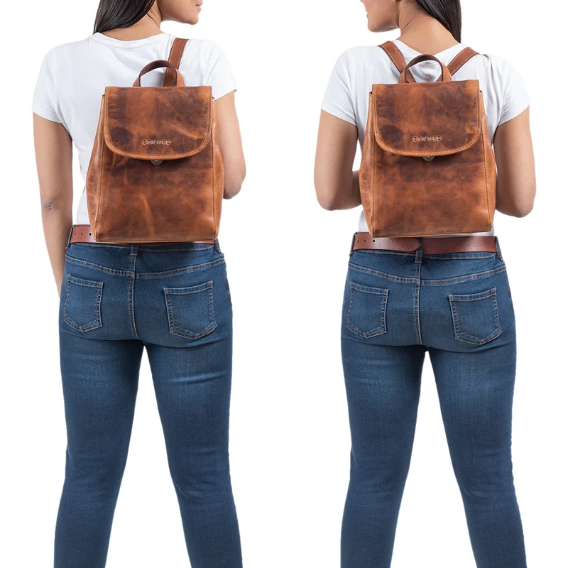 STILORD "Hazel" Frauen Rucksack Elegant Leder