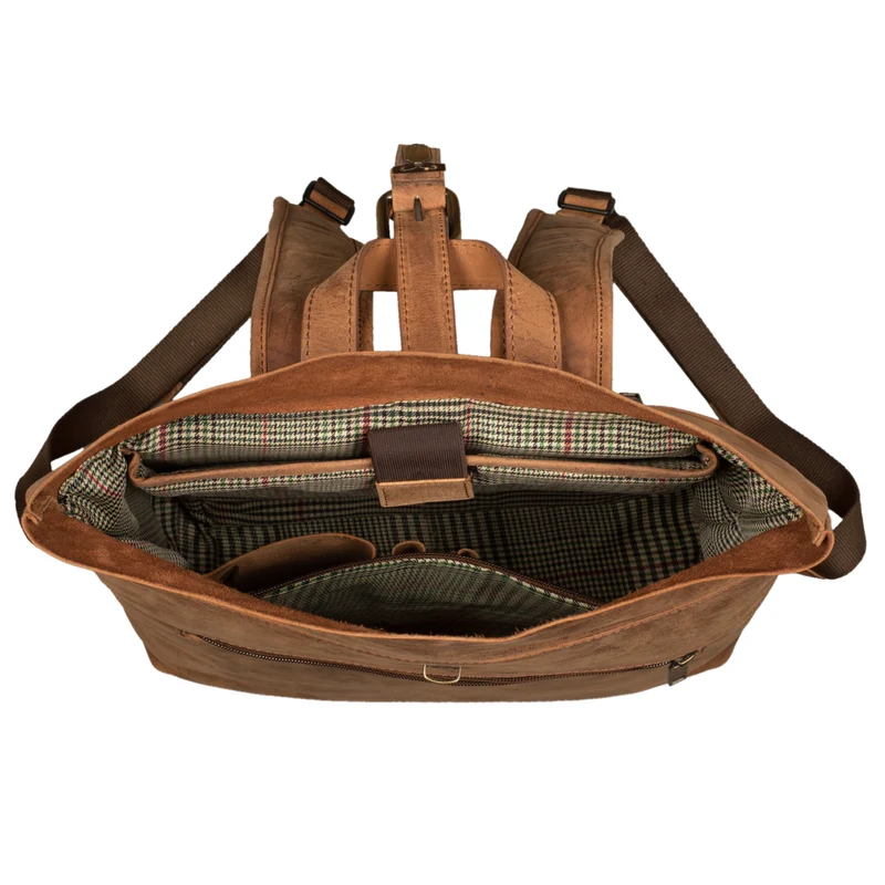 "Lance" Fahrradrucksack Leder Roll-Top Rucksack