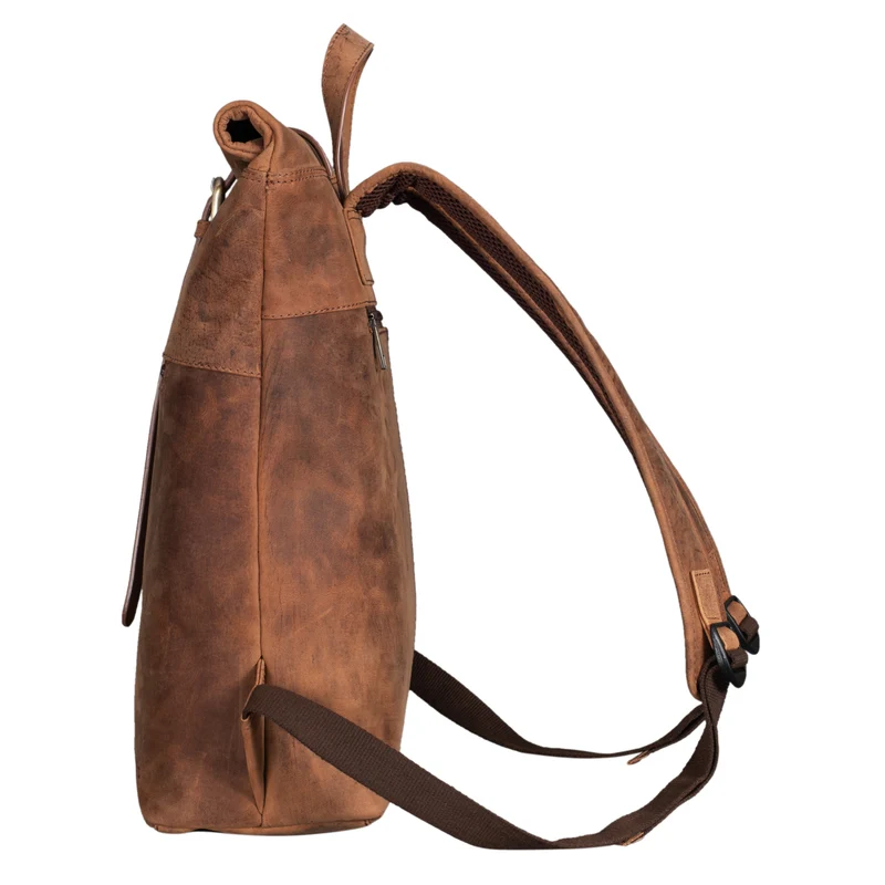 "Lance" Fahrradrucksack Leder Roll-Top Rucksack