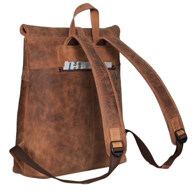 "Lance" Fahrradrucksack Leder Roll-Top Rucksack