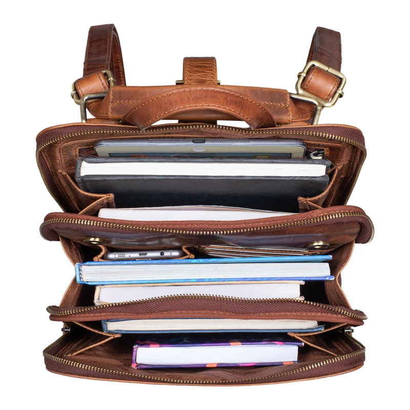 "Vienna" Rucksack Tasche aus Leder