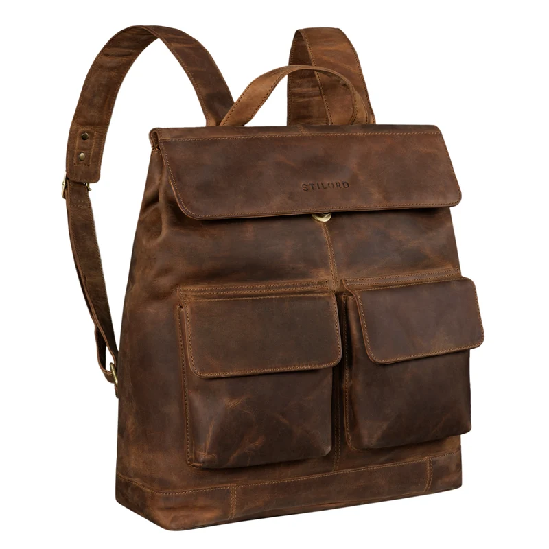 "Drew" Vintage Rucksack Groß Leder