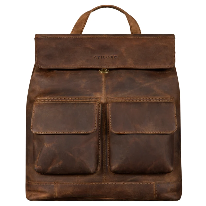 "Drew" Vintage Rucksack Groß Leder