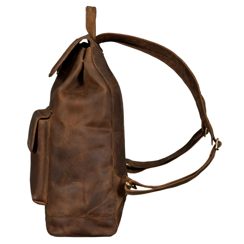 "Drew" Vintage Rucksack Groß Leder