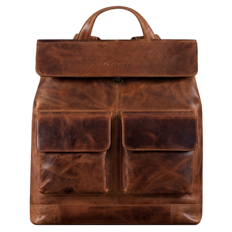 "Drew" Vintage Rucksack Groß Leder