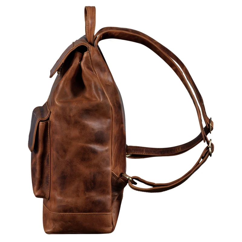 "Drew" Vintage Rucksack Groß Leder