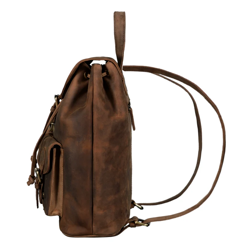 "Ezra" Vintage Tagesrucksack Leder mit 13,3 Zoll Laptop-Fach