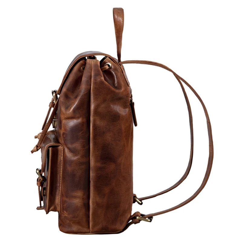 "Ezra" Vintage Tagesrucksack Leder mit 13,3 Zoll Laptop-Fach