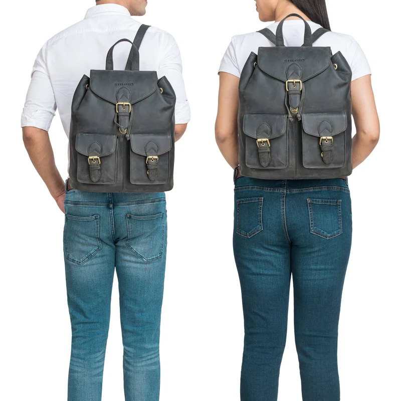 "Ezra" Vintage Tagesrucksack Leder mit 13,3 Zoll Laptop-Fach