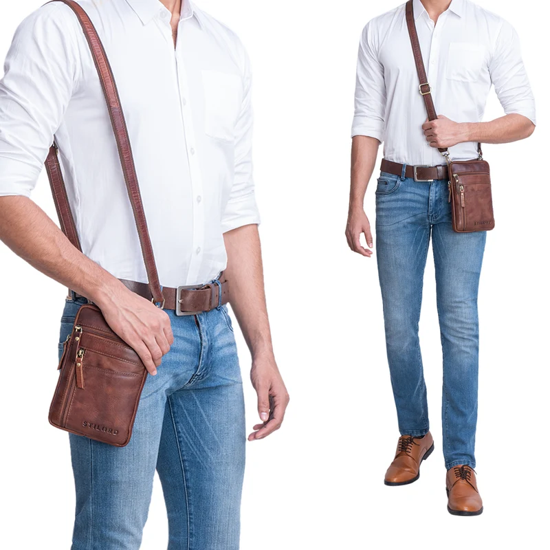 "Brooks" Leder Brustbeutel Gürteltasche