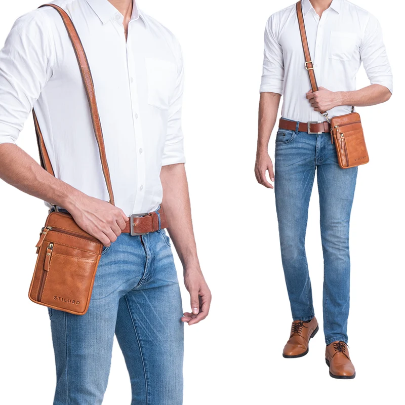 "Brooks" Leder Brustbeutel Gürteltasche