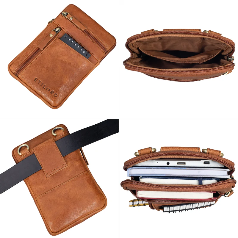 "Brooks" Leder Brustbeutel Gürteltasche
