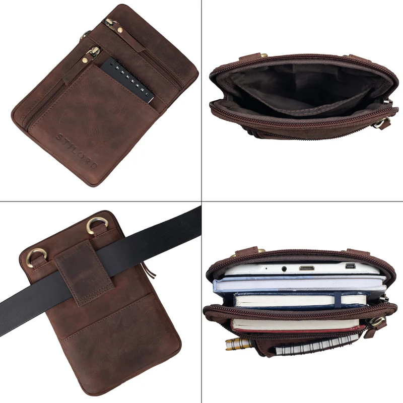 "Brooks" Leder Brustbeutel Gürteltasche